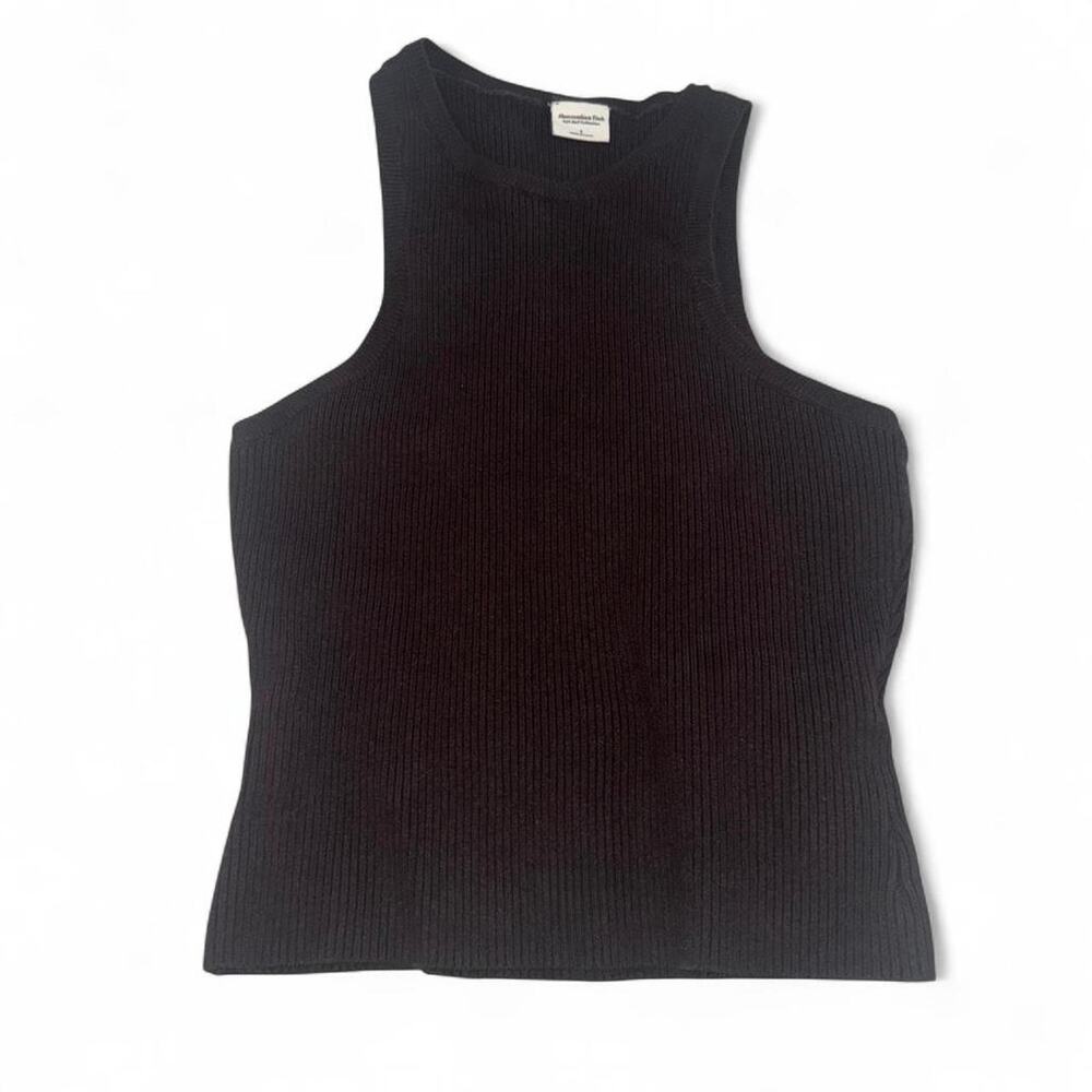 Abercrombie & Fitch Soft A&F Collection High Neck Tank Top S Brown Minimalist